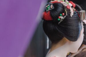 舞妓はんの日本髪とかんざし