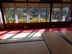 旧三井家下鴨別邸　主屋より庭の眺め