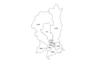 京都市の11区を示した地図