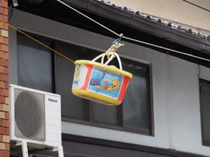 地蔵盆　ふごが降りてくる途中の様子